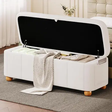 End of Bed Bench with Soft Upholstered Seat