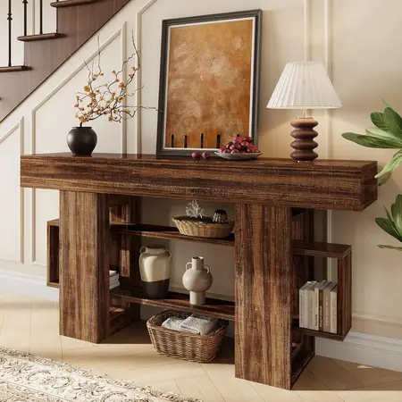 Narrow Sofa Table Behind Couch 63 Inches Entryway Table